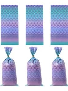 10pcs Fish Scale Pattern Gift Bag - Multicolor - View 4