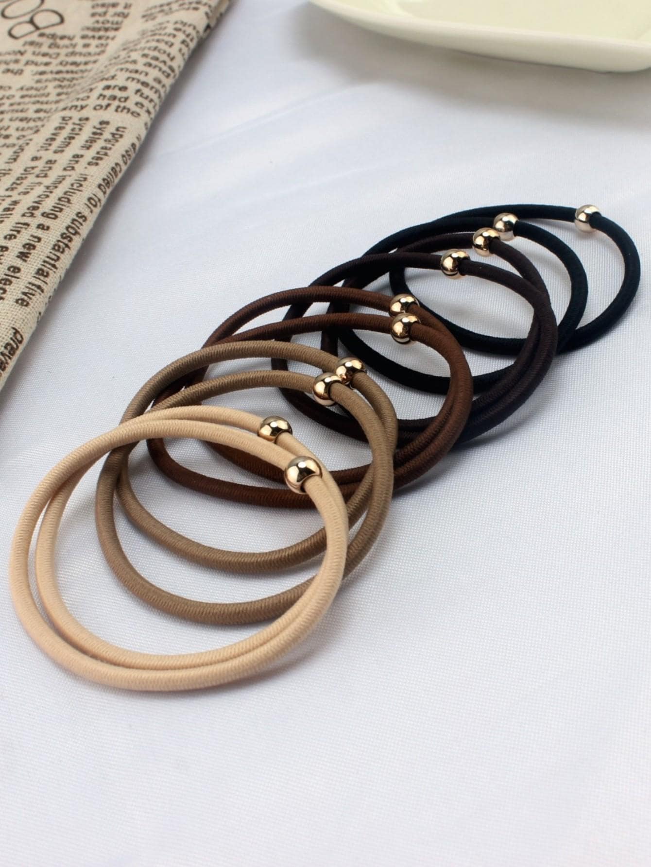 10 cái trang trí hạt rắn cho phụ nữ buộc tóc thông thường để trang trí tóc - Nhiều màu - Xem 1