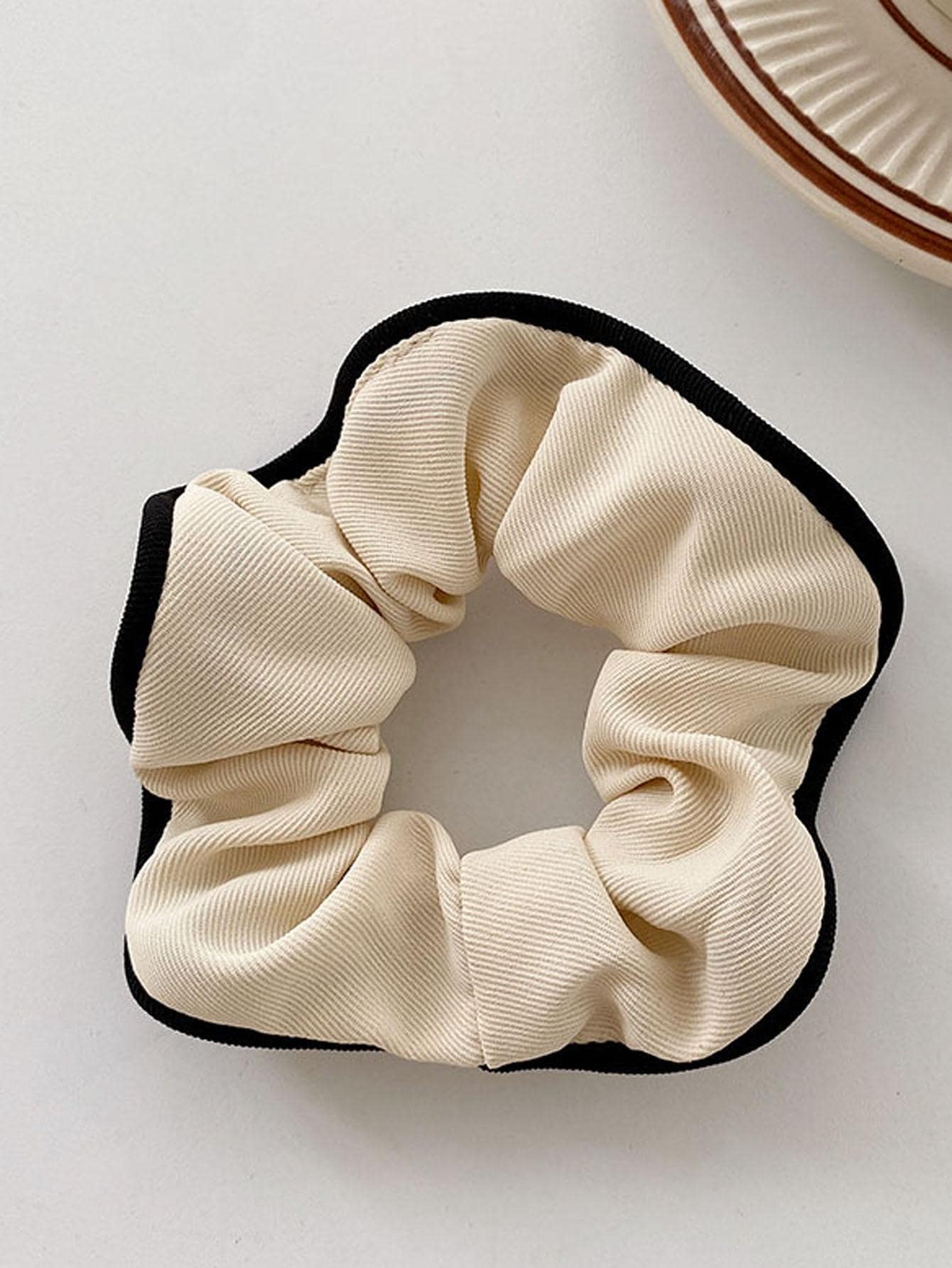 1 cái Scrunchie thông thường cho phụ nữ tương phản ràng buộc cho cuộc sống hàng ngày - trắng - Xem 1