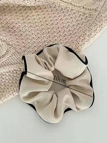 1 cái Scrunchie thông thường cho phụ nữ tương phản ràng buộc cho cuộc sống hàng ngày - trắng - Xem 5