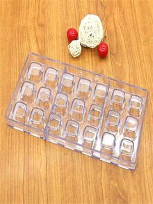 1入組糖果現代透明21洞加厚耐用巧克力模具 - 無色 - 查看 3