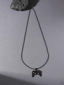 1 pièce À La Mode En Alliage De Zinc Avec Strass Manette De Jeu Collier Avec Pendentif Pour Homme Pour Décoration Quotidienne , Pour Bijou Cadeau Et Fête