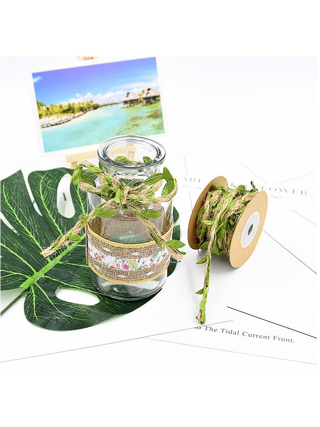 1 rollo Cuerda de cáñamo DIY - Verde - Ver 1