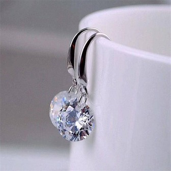 1 par de pendientes elegantes de gota con circonita cúbica, diseño minimalista, uso versátil diario, regalo de cumpleaños