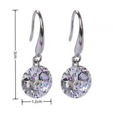 1 Pair Fashion Elegant Cubic Zirconia Drop Earrings, Minimalist Design, Versatile Daily Wear, Birthday Gift - Clear - View 2