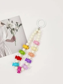 1 pieza Mujer caramelo adorno con cuenta accesorio Y2K Llavero para clave Decoración