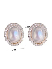 1 đôi Đơn giản & Đúng mốt & Thanh lịch & Cao-kết thúc & Linh hoạt Ngọc trai Giả Bông tai stud - Nhiều màu - Xem 3