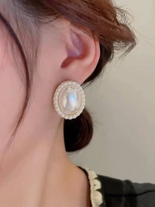 1 đôi Đơn giản & Đúng mốt & Thanh lịch & Cao-kết thúc & Linh hoạt Ngọc trai Giả Bông tai stud - Nhiều màu - Xem 1