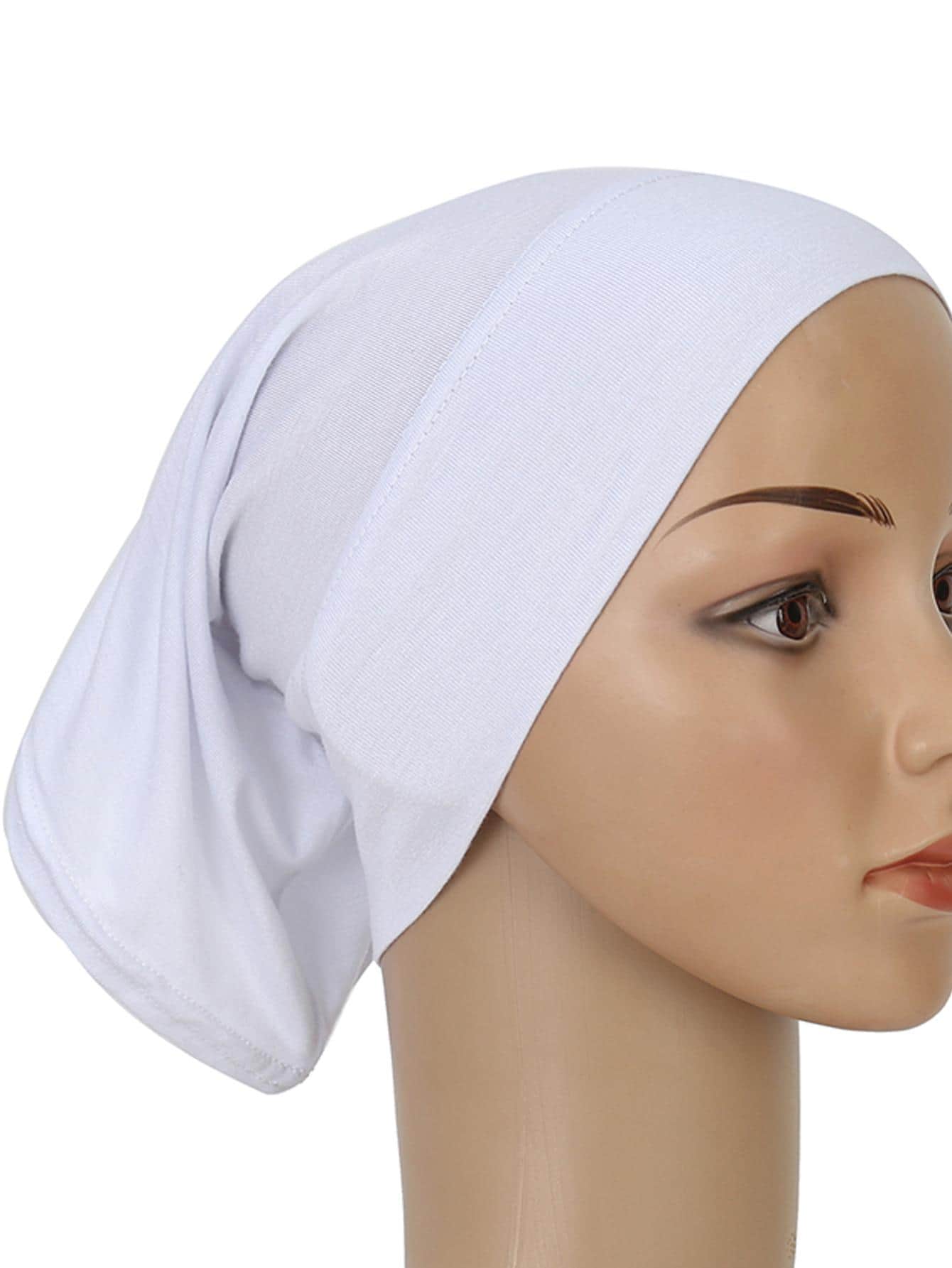 Women Solid Casual Infinity Scarf For Daily Life - White - View 1