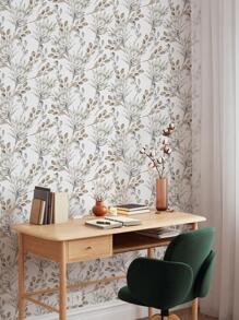 1 rollo Rollo adhesivo de pared PVC con patrón de hoja impermeable para casa - Multicolor - Ver 9