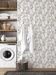 1 rollo Rollo adhesivo de pared PVC con patrón de hoja impermeable para casa - Multicolor - Ver 5