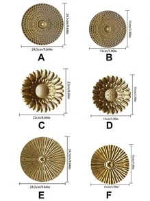 1pc Round Wall Hanging, Minimalist Golden Round Shaped Iron Hanging Decoration For Home,Home Decor ,Room Decor,Wall Decor Gifts Birthday Graduation