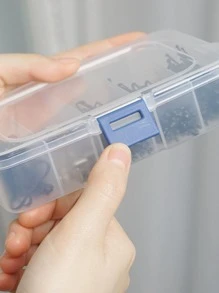 1 hộp đựng trang sức trong suốt nhiều ngăn, hộp đựng trang sức đa năng bằng nhựa di động cho gia đình, quà tặng cho ngày lễ tình nhân khi trở lại trường - Trong sáng - Xem 6