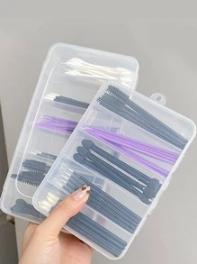 1 hộp đựng trang sức trong suốt nhiều ngăn, hộp đựng trang sức đa năng bằng nhựa di động cho gia đình, quà tặng cho ngày lễ tình nhân khi trở lại trường - Trong sáng - Xem 2