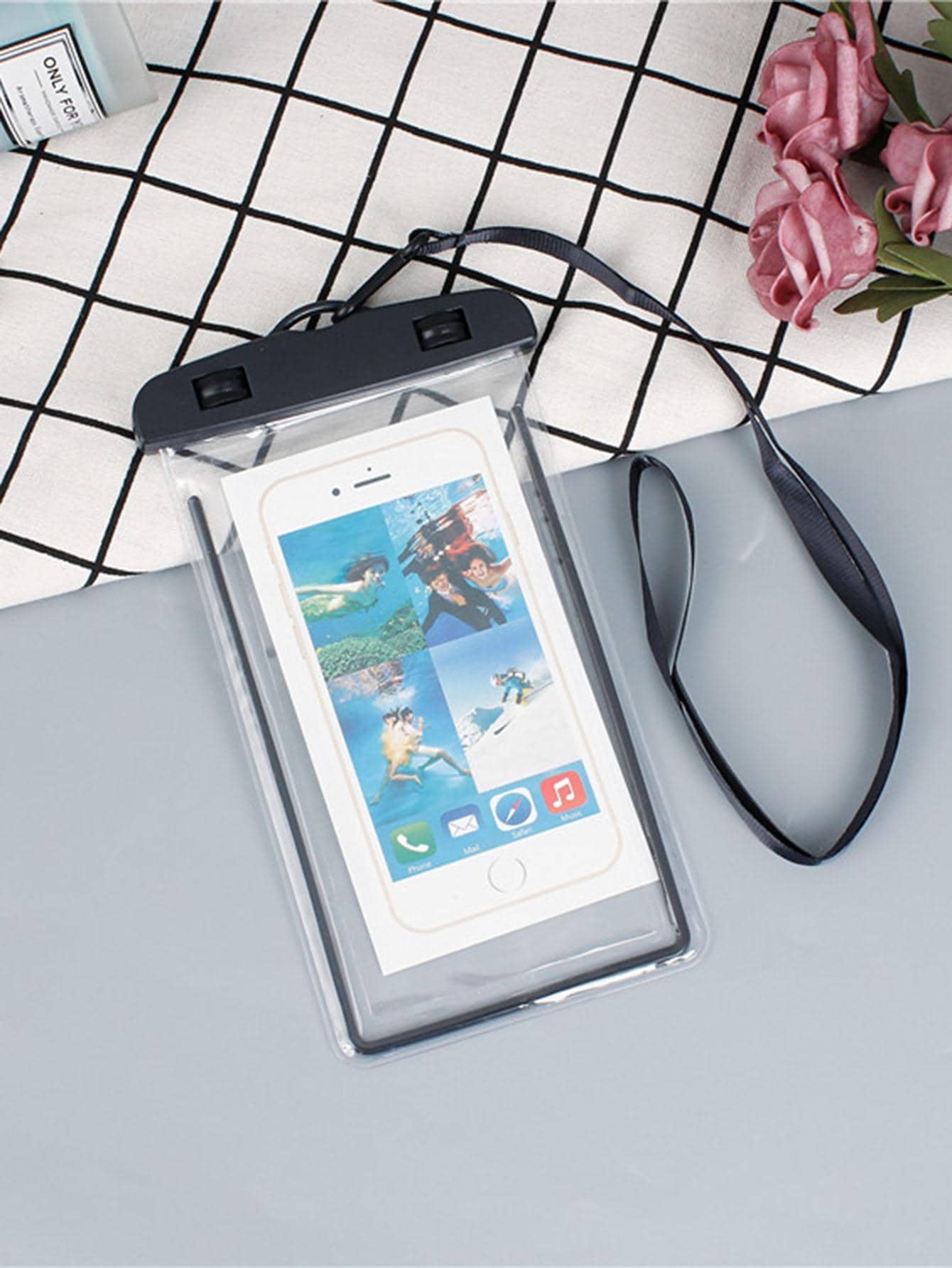 1 pieza 6 pulgadas transparente universal Móvil impermeable Bolso