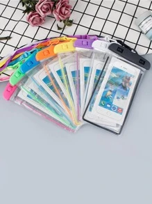 1 pieza 6 pulgadas transparente universal Móvil impermeable Bolso