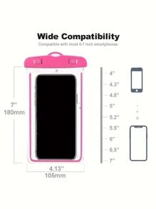 1 pieza 6 pulgadas transparente universal Móvil impermeable Bolso