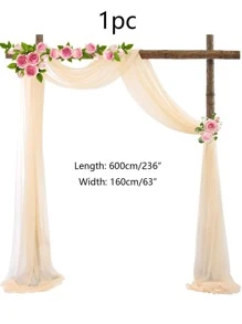 1入組素色婚禮派對裝飾背景現代滌綸婚禮照片背景適合派對安排 - 香檳色 - 查看 5