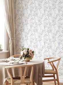 1卷家用PVC牆紙、葉子圖案防水牆膠卷 - 彩色 - 查看 3