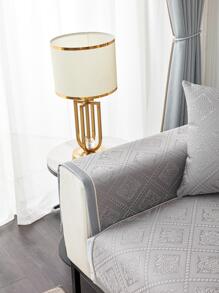 Hoa Dạ Nỉ Sofa Khăn Hiện Đại Polyester Chống Trơn Trượt Ghế Sofa Chăn Cho Phòng Khách - Xám - Xem 5