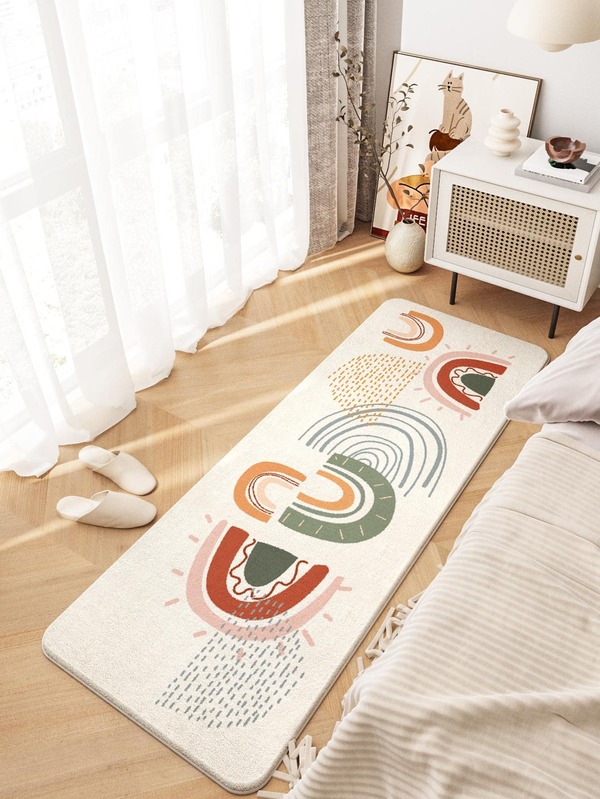 سجادة أرضية نمط هندسي كارتون لطيف البوليستر الى معيشة قطعة واحدة