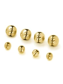 30入組/套5/6/8/10mm時尚不銹鋼鈴鐺DIY吊墜適合女士DIY首飾製作 - 金色 - 查看 5