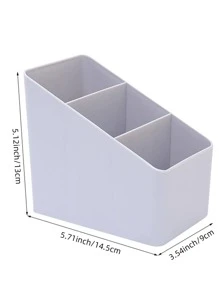1pc Plastic Remote Control Storage Box, Minimalist Solid Color Wall Mounted Remote Control Holder For Home