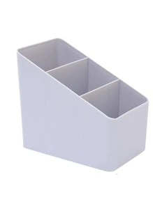 1pc Plastic Remote Control Storage Box, Minimalist Solid Color Wall Mounted Remote Control Holder For Home