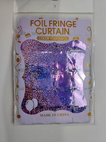 1 Màn Nhựa Tua Rua, Hiện Đại Đồng Màu Lá Màn Cho Đảng - Màu tím hoa cà - Xem 6