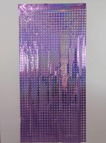 1 Màn Nhựa Tua Rua, Hiện Đại Đồng Màu Lá Màn Cho Đảng - Màu tím hoa cà - Xem 1