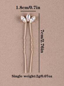 5 Piezas Tenedor De Pelo De Vidrio Hecho A Mano Con Cristales Y Forma De Hoja Para Novias, Bodas, Fiestas Elegantes Para Mujeres