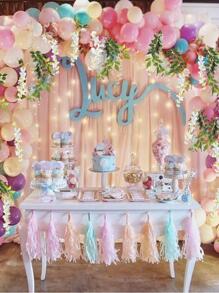 1入組/2入組人造絲常春藤花環，人造藤蔓掛花，家庭花園戶外儀式婚禮拱門花卉裝飾（白色） - 白色 - 查看 5