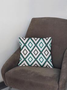 1pc Diamond Checked Printed Pillowcase - Multicolor - View 4