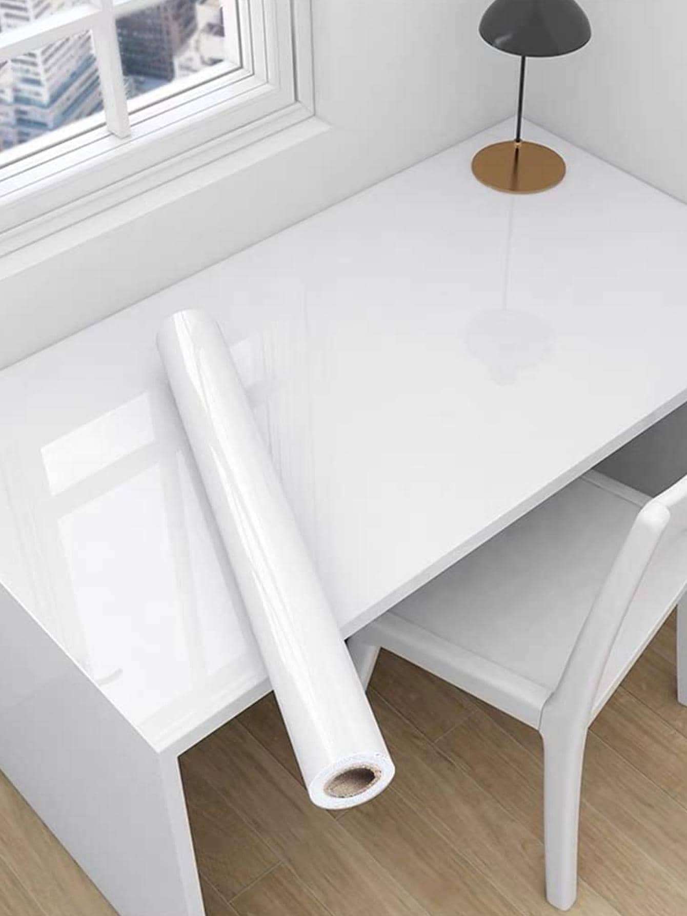 1 cuộn Giấy dán tường màu trơn, Miếng dán tường PVC tự dính màu trắng, Dùng để trang trí nhà cửa, Miếng dán cải tạo, Tấm ốp tường, Giấy dán tường, Đồ trang trí mùa xuân Làm mới ngôi nhà của bạn, Miếng dán trang trí Rama Quà tặng Sinh nhật Tốt nghiệp Trang trí phòng Trang trí tường Trang trí phòng tắm Trang trí phòng ngủ Đồ trang trí phòng Trang trí phòng khách Trang trí nhà Trang trí nhà Phòng khách - trắng - Xem 1