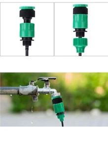 2入組/套PP水管管件現代主義雙色花園軟管彎頭連接器 - 綠色 - 查看 9