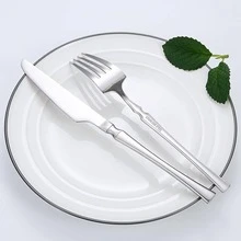 24pcs/set Stainless Steel Cutlery Set, Classic Tableware Cutlery Set For Kitchen - Silver - View 4