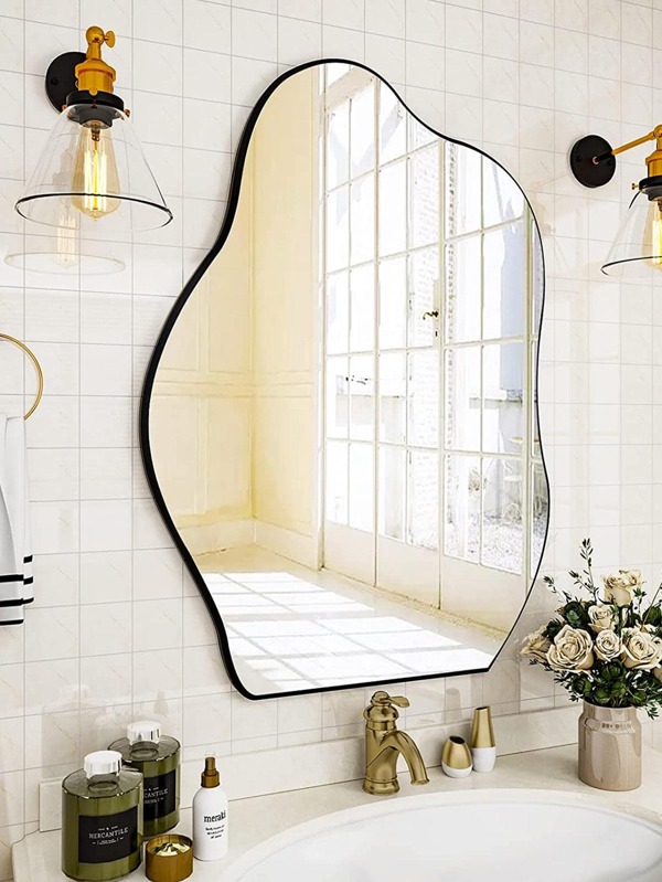 Irregular vanity mirror 24"x32" make up mirror Decorative Mirror Modern