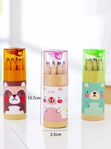 12支/盒随机颜色木质彩色铅笔，学生用基础多用途彩色铅笔，返校，学校用品 - 彩色 - 查看 4