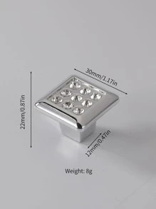 1 pieza de plástico Cajón moderno con diseño de diamante de imitación Tirador de cajón para casa - Multicolor - Ver 3