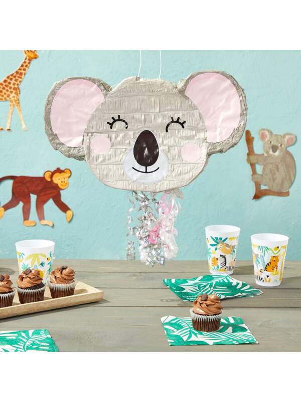Small Pull String Koala Pinata for Jungle Animal Birthday Party ...