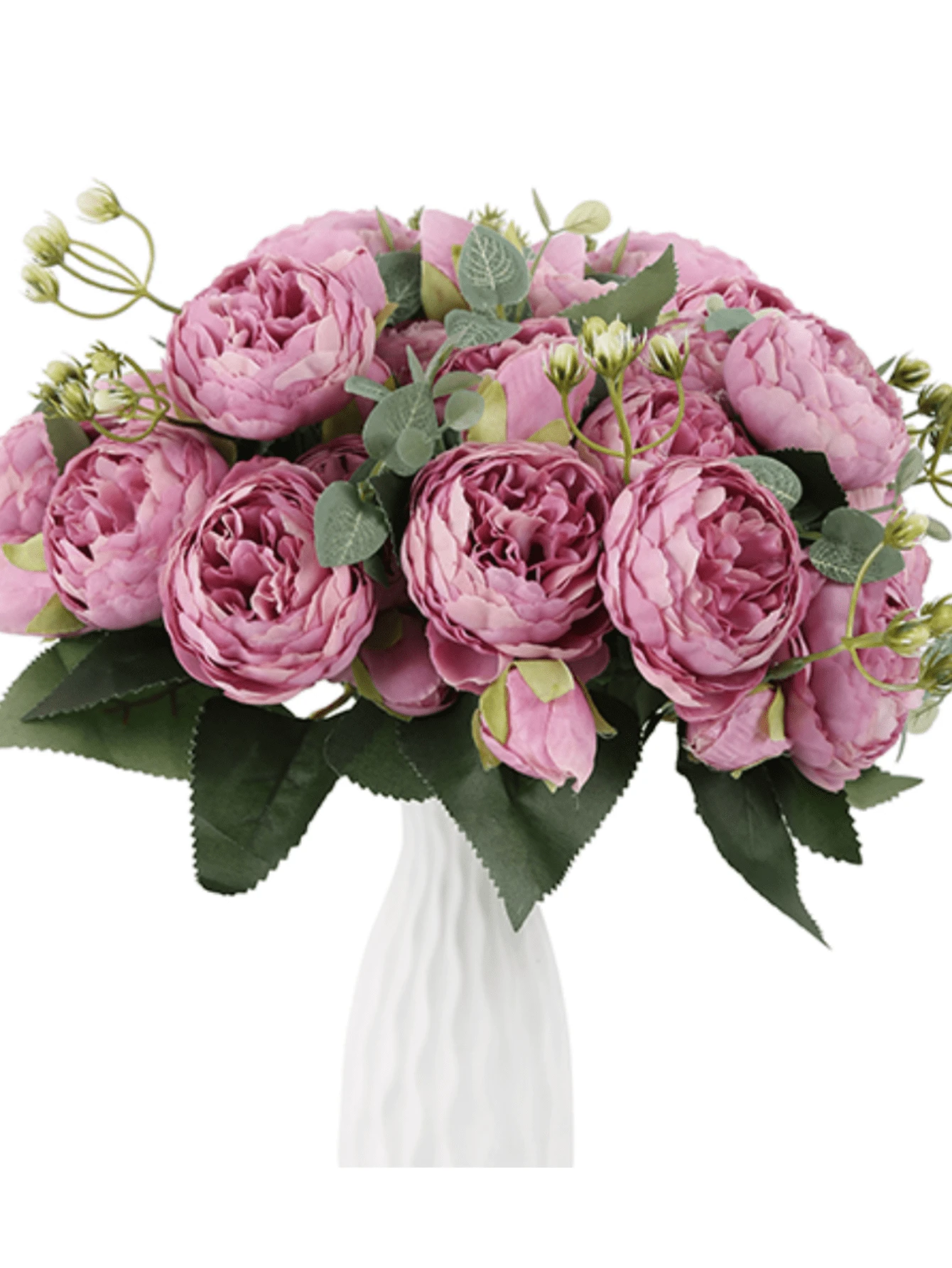 Artificial Peony Flower Silk Peonies Bouquet 1 Bundles Fake Flowers Bulk For Home For Wedding Decoration, Valentine'S Day Decor, Birthday Decor, Anniversary Decor, Holiday Decor, Graduation Decoration, Party Decor Supplies