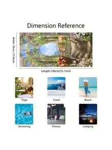 1pc Colorful Mandala Pattern Beach Towel, Modern Soft Absorbent Swimming Towel For Outdoor - Multicolor - View 4