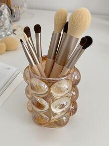 1pc Camel Creative Makeup Brush Storage Cup, Glass Modern Storage Box For Household - Camel - View 2