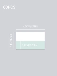 1 Bộ 60 Giấy Ghi Chú Màu Macaron - Nhiều màu - Xem 4