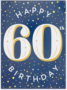 Sparkle and Bash 60th Birthday Decorations, Includes Table Centerpieces, Wall Sign, Ceiling Decorations and Confetti String (12 Pieces) - Multicolor - View 5