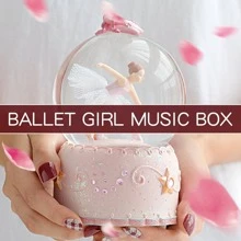 LOVE FOR YOU Gift Wrapped Music Box Ballet Dancer Color Changing LED Light Musical Ballerina Snow Globe for Baby Girls Kids Women Mom Daughter Granddaughter Friends Female Birthday