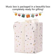LOVE FOR YOU Gift Wrapped Music Box Ballet Dancer Color Changing LED Light Musical Ballerina Snow Globe for Baby Girls Kids Women Mom Daughter Granddaughter Friends Female Birthday