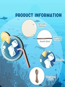 15 件裝夏季裝飾品樹木侏儒懸掛裝飾品藍色海灘熱帶海龜裝飾品夏季樹裝飾品帶繩子適用於夏威夷海灘海洋派對用品 - 藍色 - 查看 2
