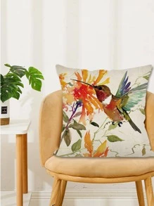 In Hoa & Chim Đệm Không Chất Độn, Chất Liệu Vải Hiện Đại Trang Trí Ném Gối Cho Gia Đình - Nhiều màu - Xem 2