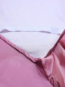 3pcs/set Floral Print Ruffle Trim Bed Skirt Set Without Filler, Modern Fabric Bed Sheet Set For Home - Multicolor - View 5